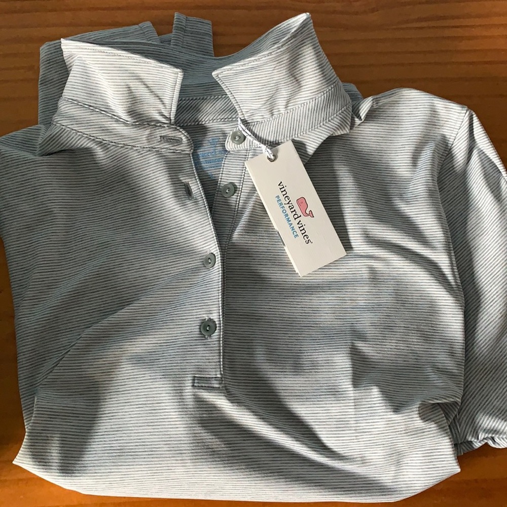 Women’s vineyard vines stripe performance polo